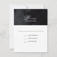 Elegantes einfaches Script Black Goth Wedding