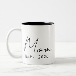 Elegantes, einfaches Skript Neue Mama gegründet 20 Zweifarbige Tasse