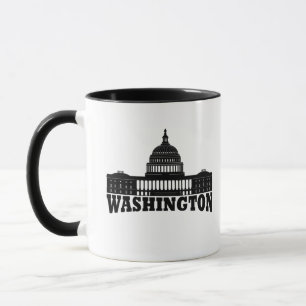Elegantes einfaches Skript Washington DC Tasse