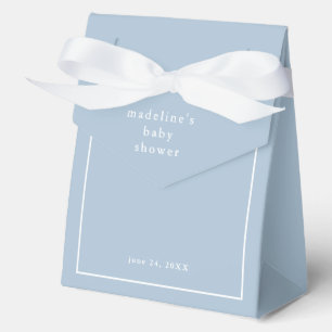 Elegantes einfaches staubblaues Babyshower für Jun Geschenkschachtel