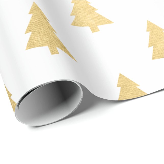Elegantes, einfaches Weihnachtsbaummuster Geschenkpapier (Rolleneckpunkt)