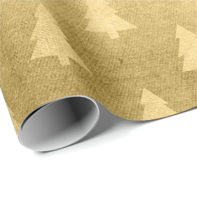 Elegantes, einfaches Weihnachtsbaummuster Geschenkpapier (Rolleneckpunkt)