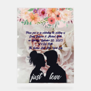 Elegantes Einladungs-Template Acrylschild