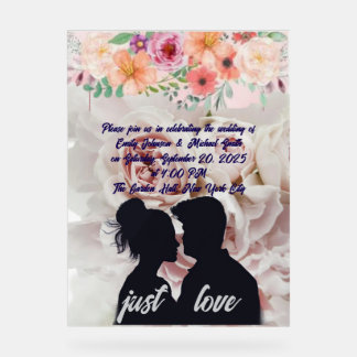 Elegantes Einladungs-Template Acrylschild