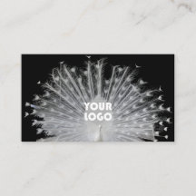 Elegantes, einzigartiges Design Pfau Weiß Schwarz 