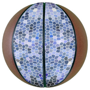 Elegantes, eisblaues Mosaik, modern Basketball