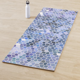 Elegantes eisblaues Mosaik Yogamatte
