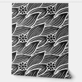 Elegantes elegantes Schwarz-Weiß-Muster Tapete