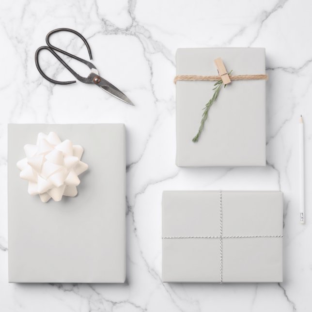 Elegantes Elfenbein Minimalistisch und elegant Geschenkpapier Set (Vorderseite)