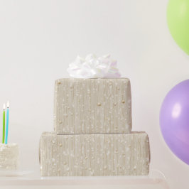 Elegantes Elfenbein-Perlen-Cream-Glitter-Muster Geschenkpapier