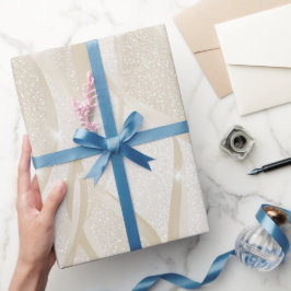Elegantes Elfenbein-Perlen-Cream-Glitter-Muster Geschenkpapier