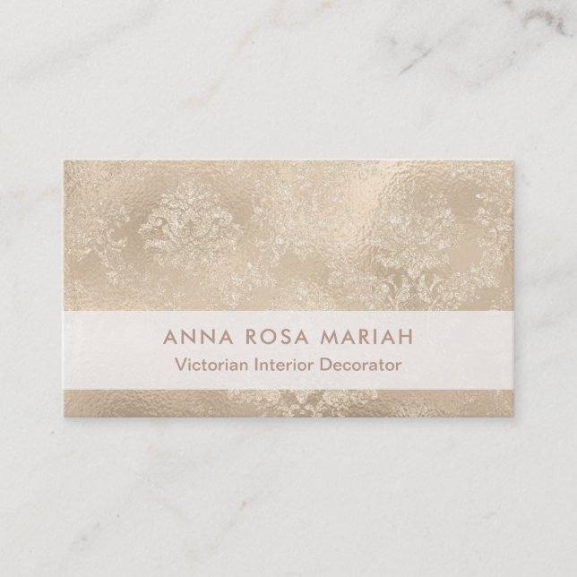*~* elegantes Elfenbein-Vintager viktorianischer Visitenkarte (Vorderseite)