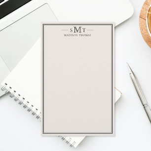 Elegantes, elfenbeinernes, minimalistisches, dreib briefpapier