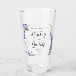 Elegantes englisches Aquarell-Floral Glas