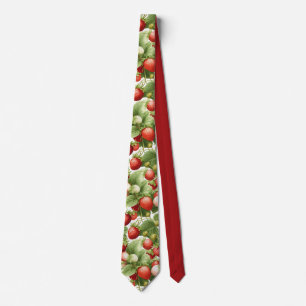 Elegantes Erdbeer-Muster Vintage-Botanik Krawatte