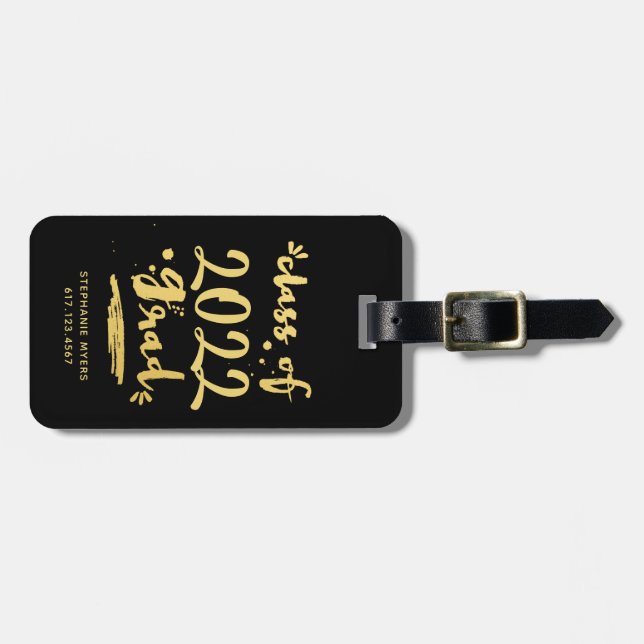 Elegantes Erfolgs-Goldkundenspezifischer Gepäckanhänger (Vorderseite horizontal)