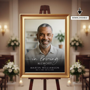 Elegantes Erinnerungsfoto-Drehbuch Willkommensschi Poster