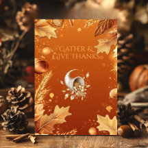 Elegantes Erntedankfest mit Füllhorn und Herbst