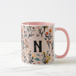 Elegantes erstes Feminine Floral Muster Pink mädch Tasse