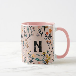 Elegantes erstes Feminine Floral Muster Pink mädch Tasse