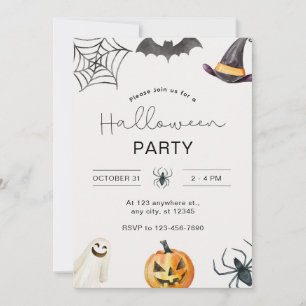 Elegantes erwachsenes Halloween-Party mit eigener  Einladung