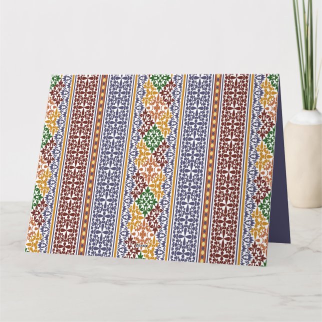 elegantes ethnisches Muster Karte (Rückseite)