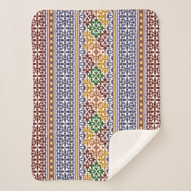 elegantes ethnisches Muster Sherpadecke (Vorderseite)