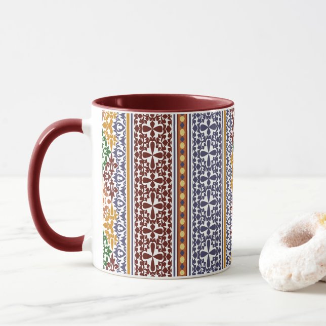 elegantes ethnisches Muster Tasse (Mit Donut)
