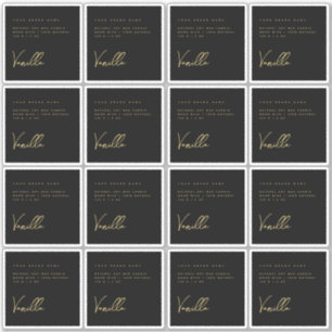 Elegantes Etikett für schwarze goldene Kerzen