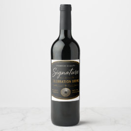 Elegantes Etikett für Signature Celebration Drink