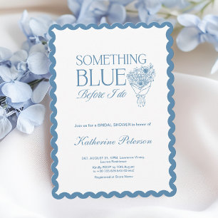 Elegantes Etwas Blaues Brautbad Einladung