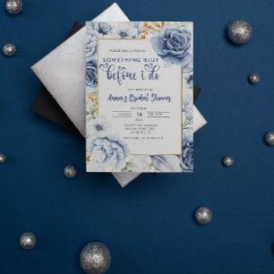 Elegantes Etwas Blaues Vor meinem Braut- Dusche- F Einladung