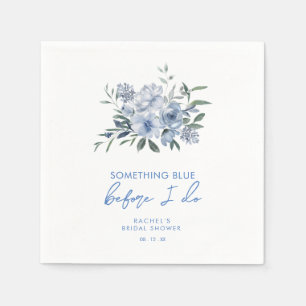 Elegantes Etwas Blaues vor meiner Hochzeits-Party Serviette
