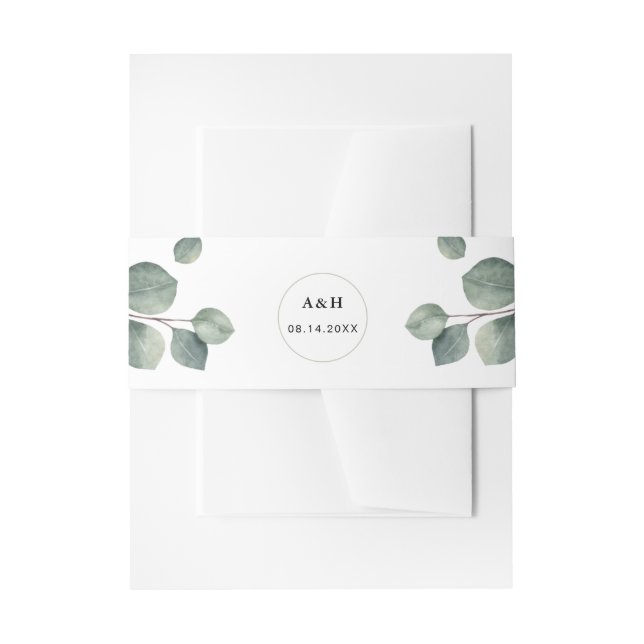 Elegantes Eucalyptus Invitation Bly Band (Vorderseite Beispiel)