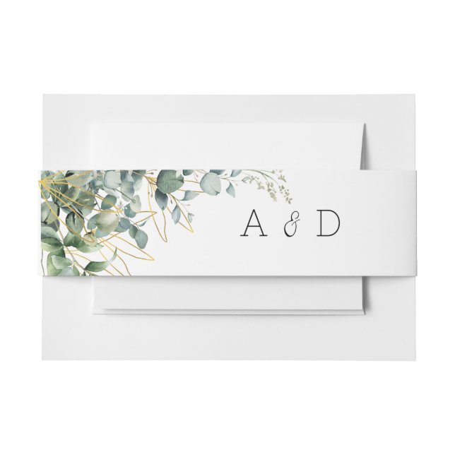 Elegantes Eucalyptus Invitation Bly Band (Vorderseite Beispiel)