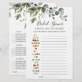 Elegantes Eucalyptus Watercolor Brautparty Game