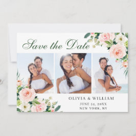 Elegantes Eukalyptus Blush Pink Blume Hochzeitsfes Save The Date