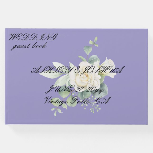 Elegantes Eukalyptus botanisches Gästebuch (Vorderseite)