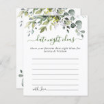 Elegantes Eukalyptus Brautparty<br><div class="desc">Eukalyptus Greenery Advice Card Aquarellfarben. Für weitere Anpassungen klicken Sie bitte auf den Link "Weiter anpassen". Wenn Sie Hilfe benötigen,  kontaktieren Sie mich bitte.</div>