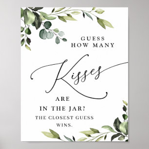 Elegantes Eukalyptus-Brautparty Poster