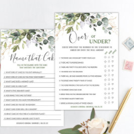 Elegantes Eukalyptus Doppelseitiges Brautparty