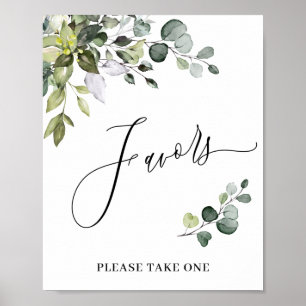 Elegantes Eukalyptus Favorit für Hochzeiten Poster