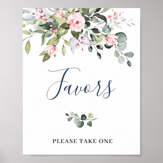 Elegantes Eukalyptus Favorit für Hochzeiten Poster (Vorne)
