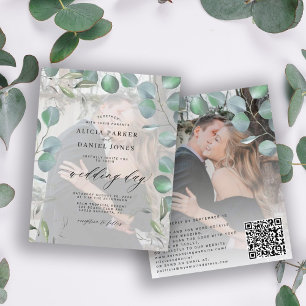 Elegantes Eukalyptus-Foto - Einladung zur Hochzeit