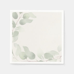 Elegantes Eukalyptus-Grün Serviette