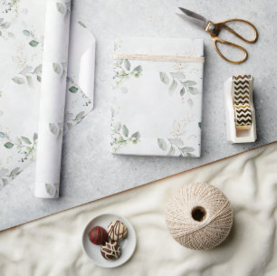 Elegantes Eukalyptusgrün Geschenkpapier