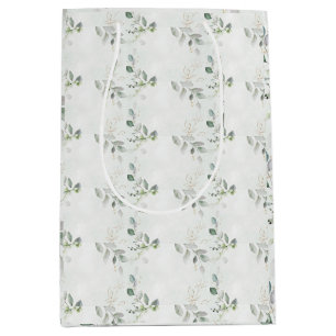 Elegantes Eukalyptusgrün Mittlere Geschenktüte