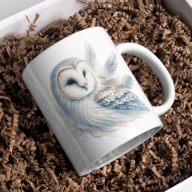 Elegantes Eule in Wasserfarbe Kaffeetasse (Von Creator hochgeladen)