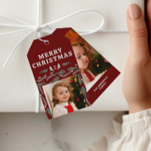 Elegantes Evergreen Garland Border Zwei Fotos