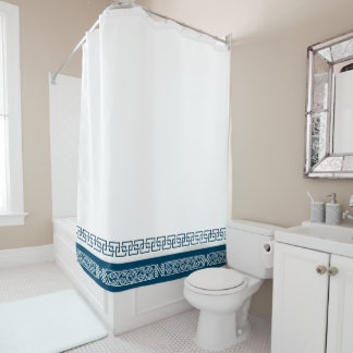 Elegantes ewiges Lebenszyklus Mongolisches Muster Duschvorhang